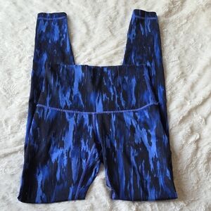 lululemon athletica Blue and Black Patterned Pants